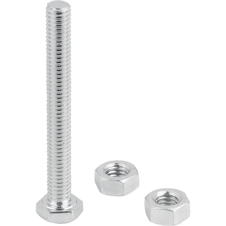 Kipp Clamping Spindle Rigid, M06, L=50, Form:A, Steel K1442.006050